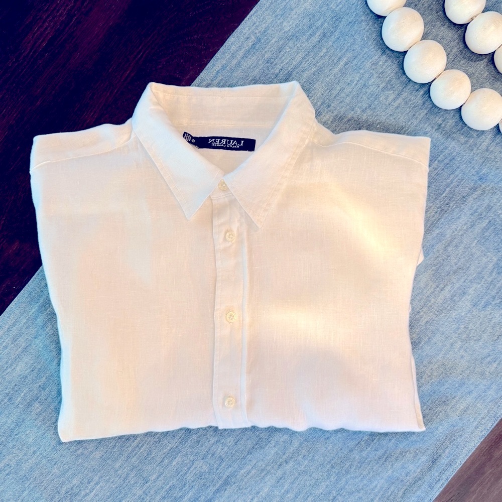 COPY - Ralph Lauren Men’s Linen Shirt - XL worn once